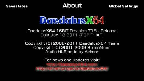 DaedalusX64 rev 718 002