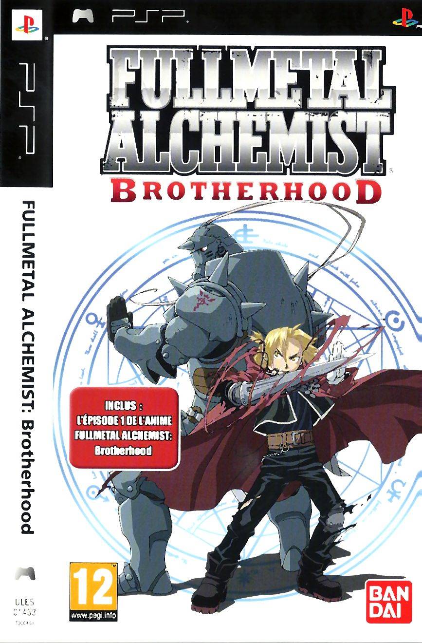 Fullmetal alchemist brotherhood jaquette front PSP