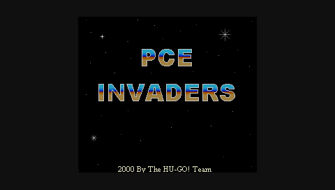 TurboGrafx-16 PCE invaders menu